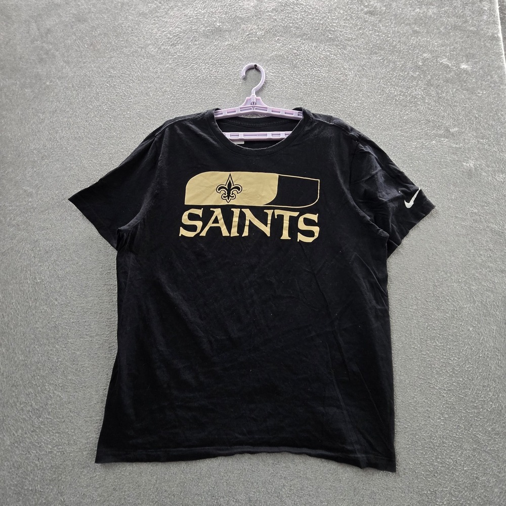 New Orleans Saints Men Shirt XL Black Nike Graphic Team Logo The Tee Sports